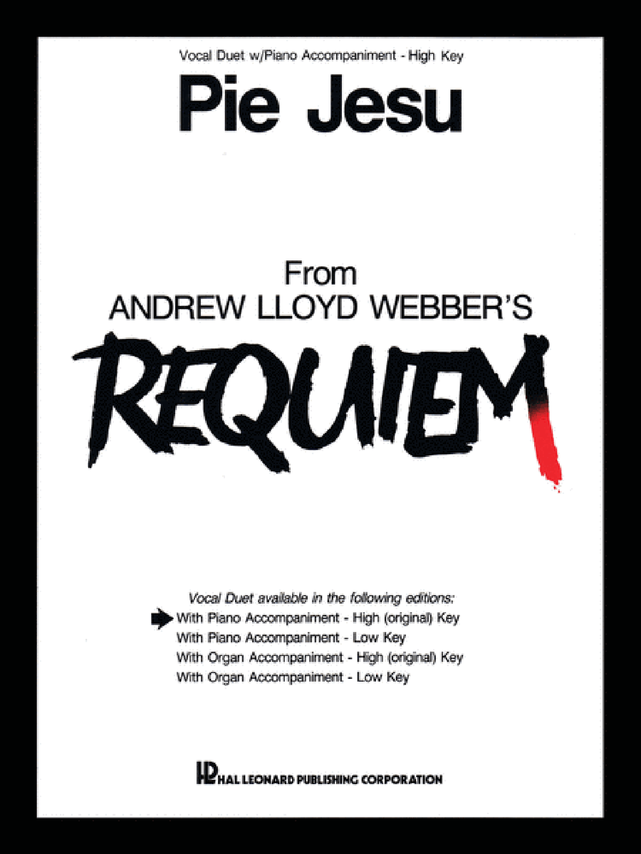 Pie Jesu (from Requiem) Piano scores gallery preview page 1