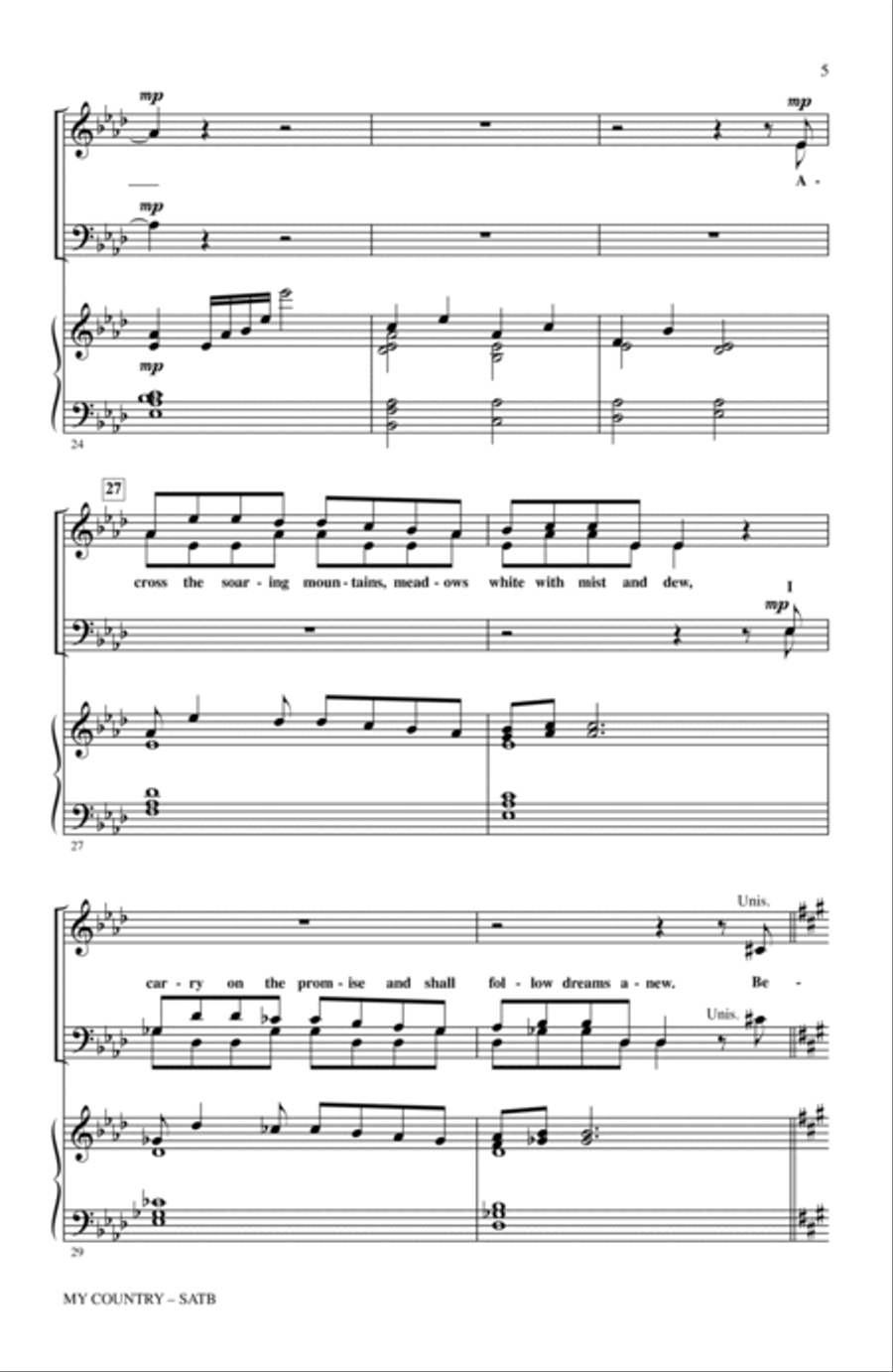 My Country My Country 4-Part scores gallery preview page 4
