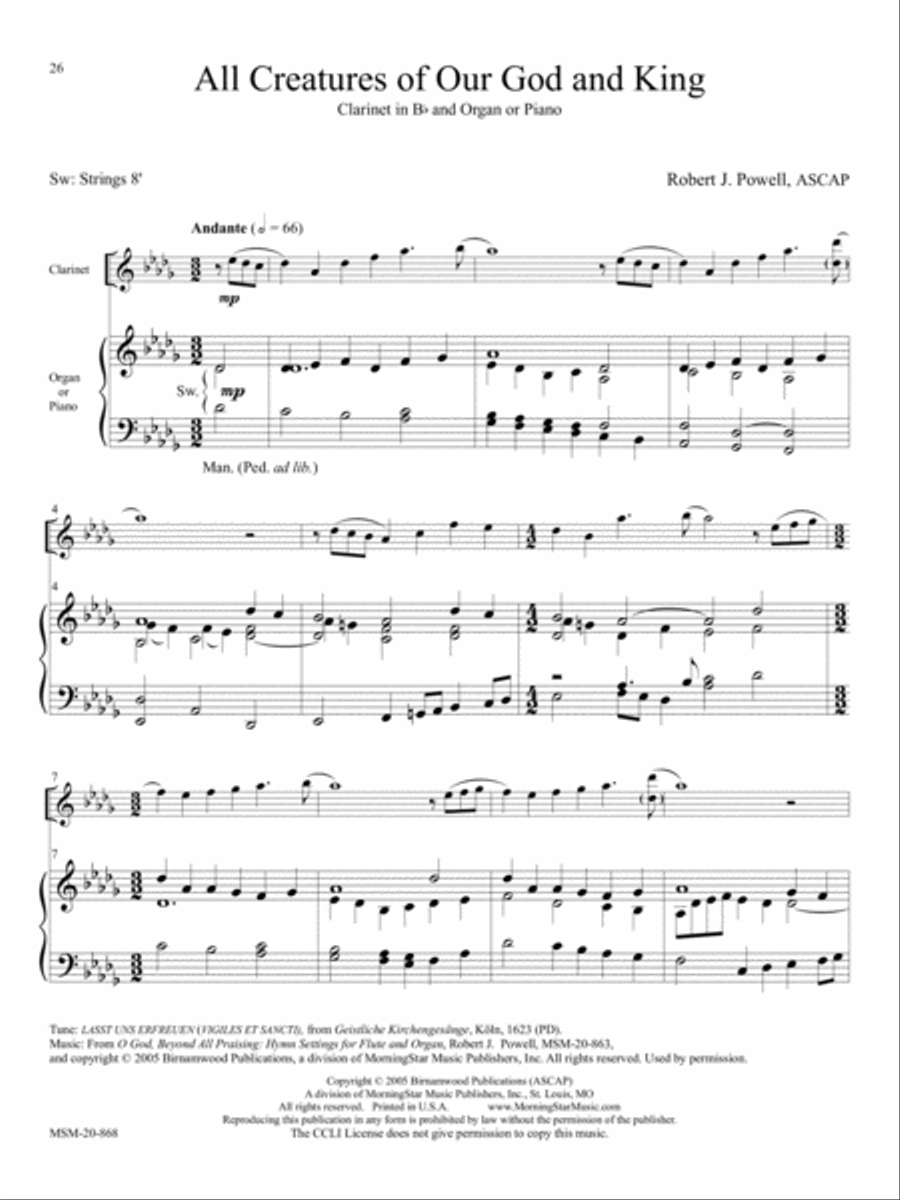 Ten Pieces for Clarinet and Keyboard Clarinet Solo scores gallery preview page 14