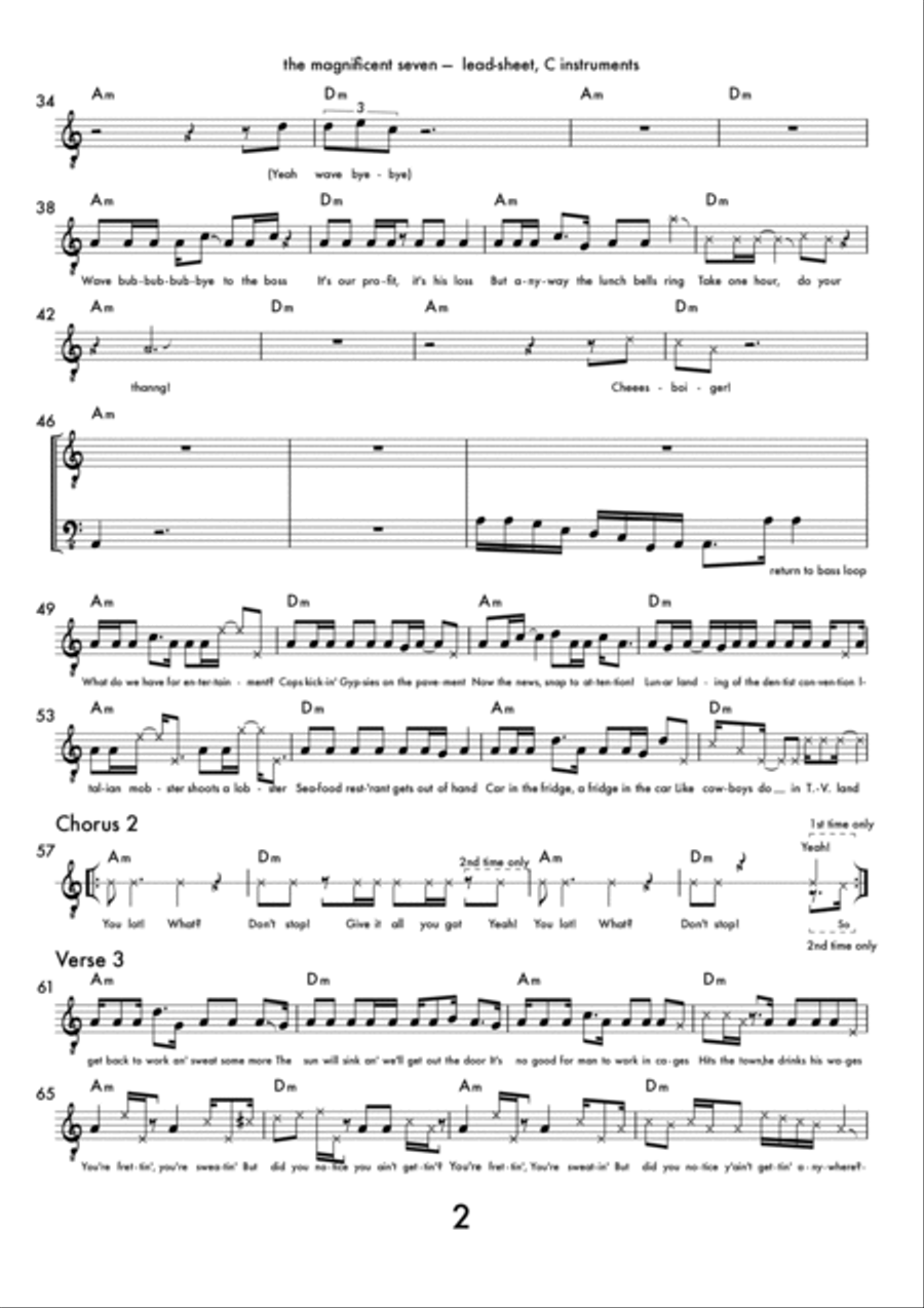 The Magnificent Seven Piano scores gallery preview page 2