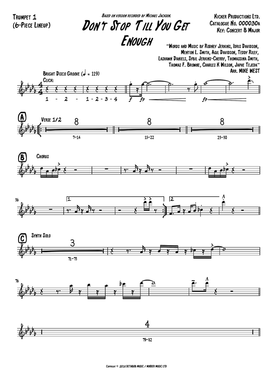 Don't Stop Til You Get Enough Small Ensemble scores gallery preview page 2