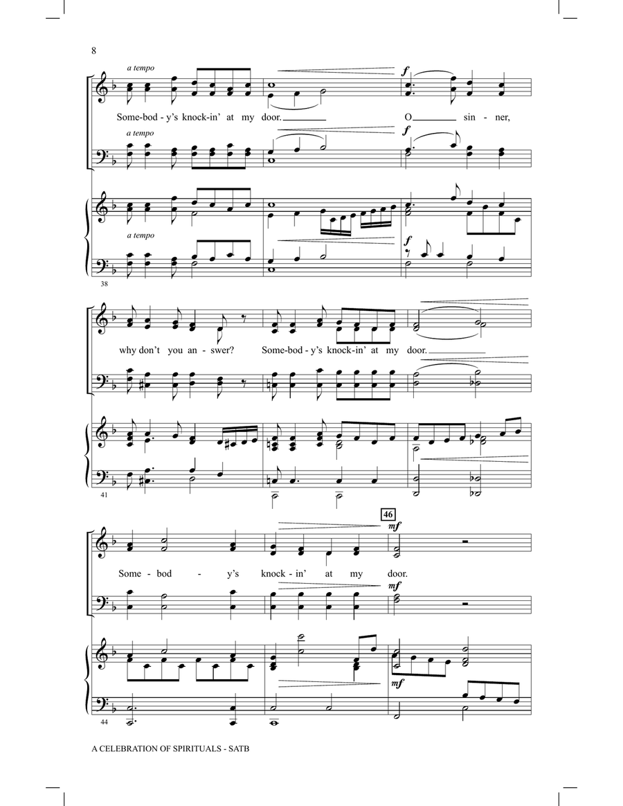A Celebration Of Spirituals 4-Part scores gallery preview page 6