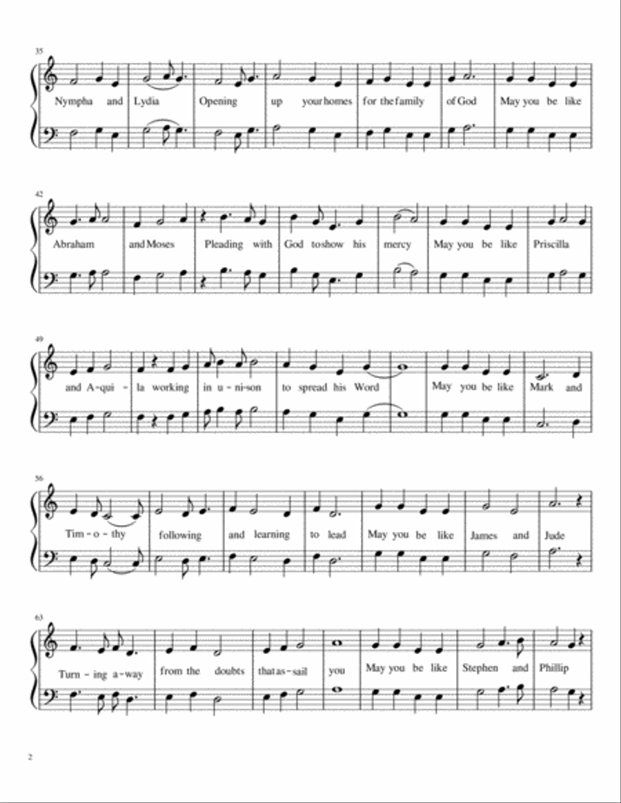 A Prayer for Our Children Vocal Duet scores gallery preview page 2