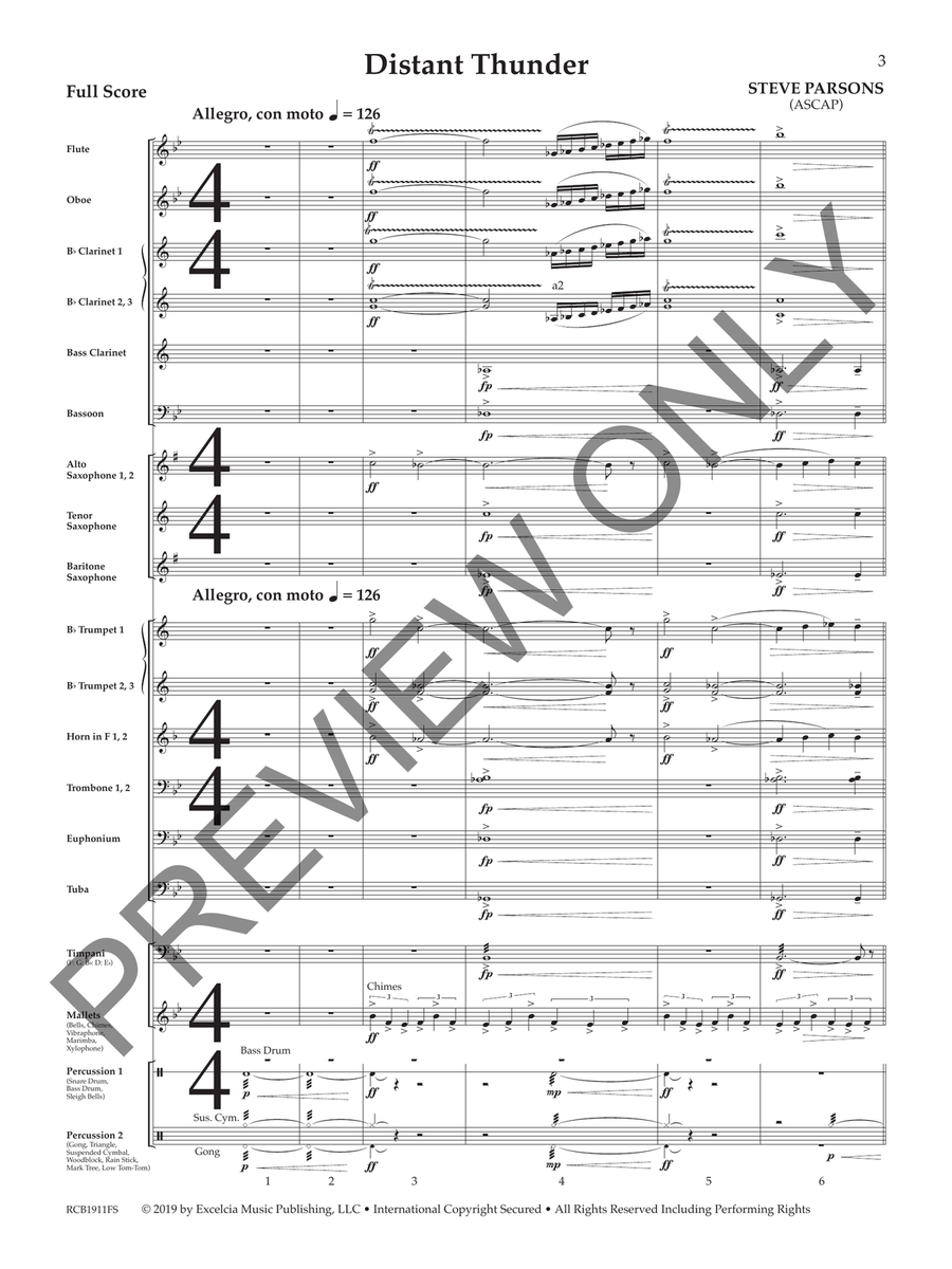 Distant Thunder Concert Band scores gallery preview page 4