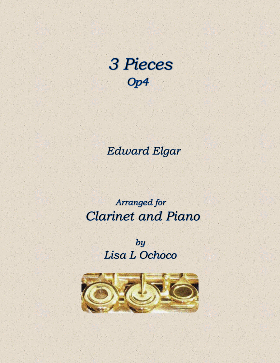 3 Pieces Op4 for Clarinet and Piano B-Flat Clarinet scores gallery preview page 1