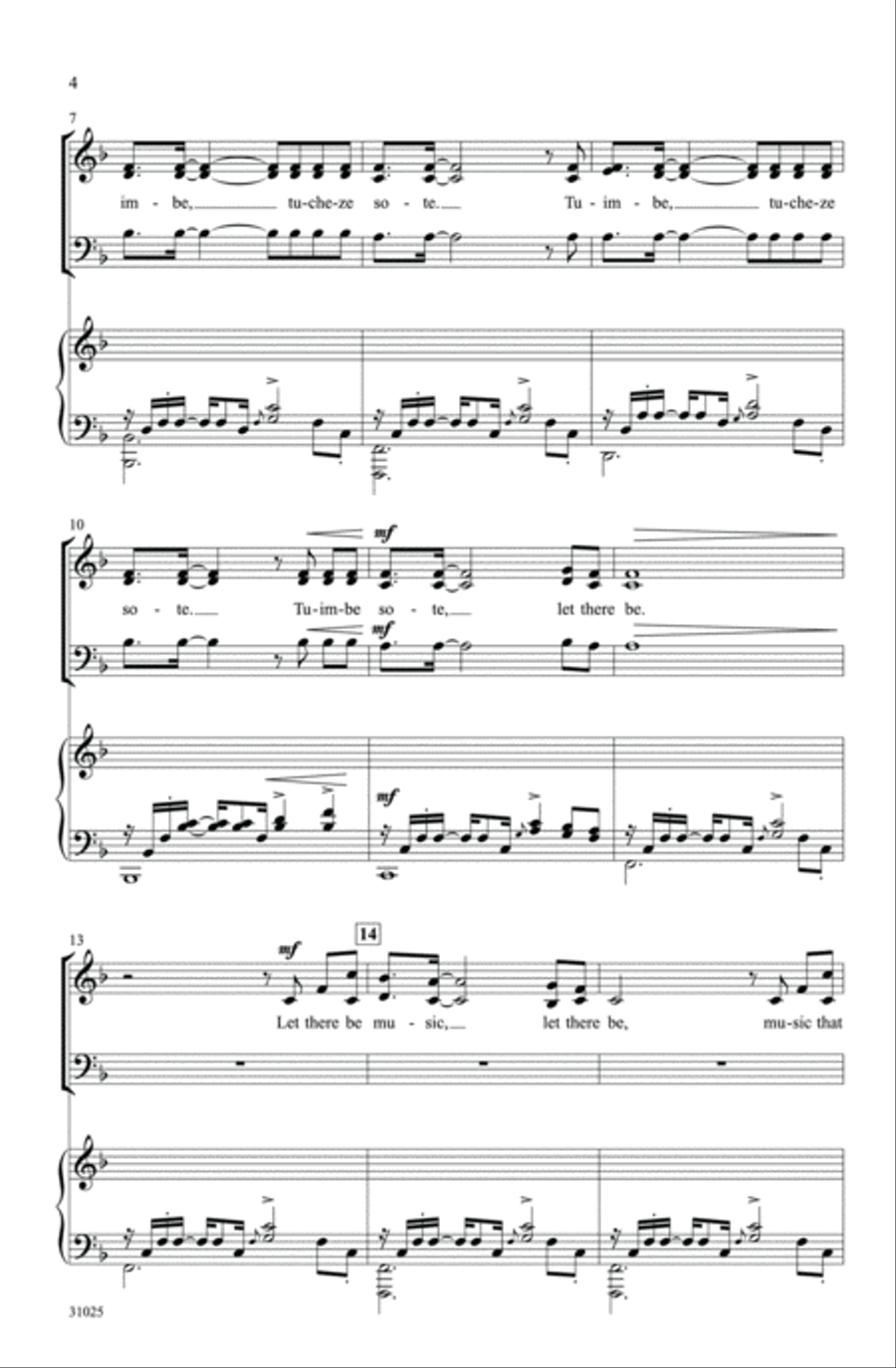 Tuimbe (Let There Be Music) 3-Part scores gallery preview page 3