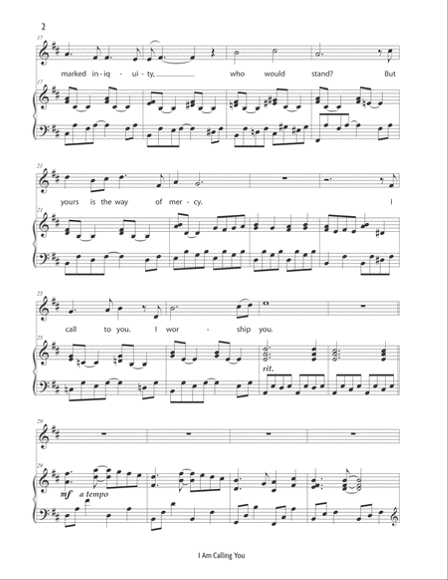 I Am Calling You (Medium Voice) Medium Voice scores gallery preview page 3