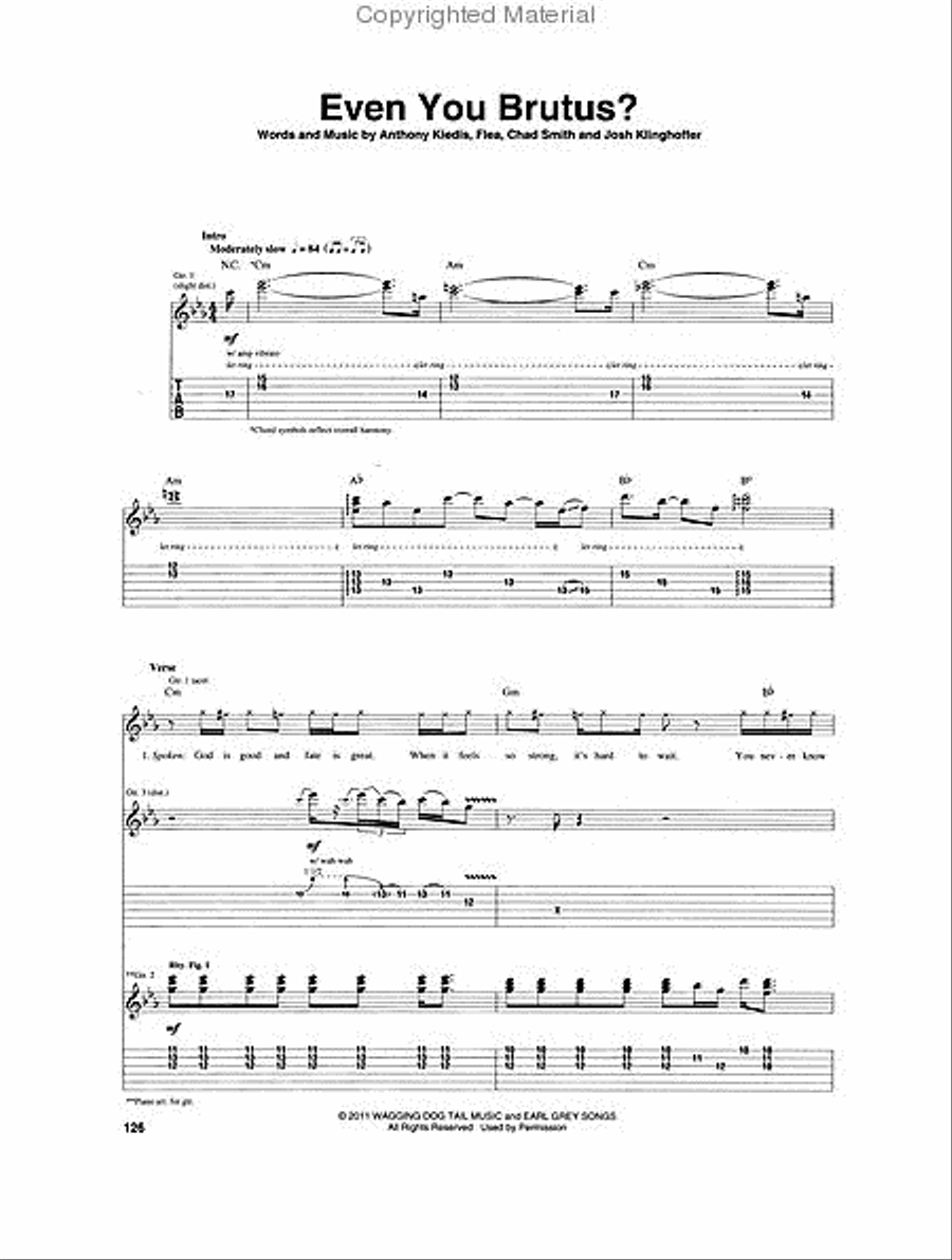 Red Hot Chili Peppers - I'm with You Electric Guitar scores gallery preview page 4