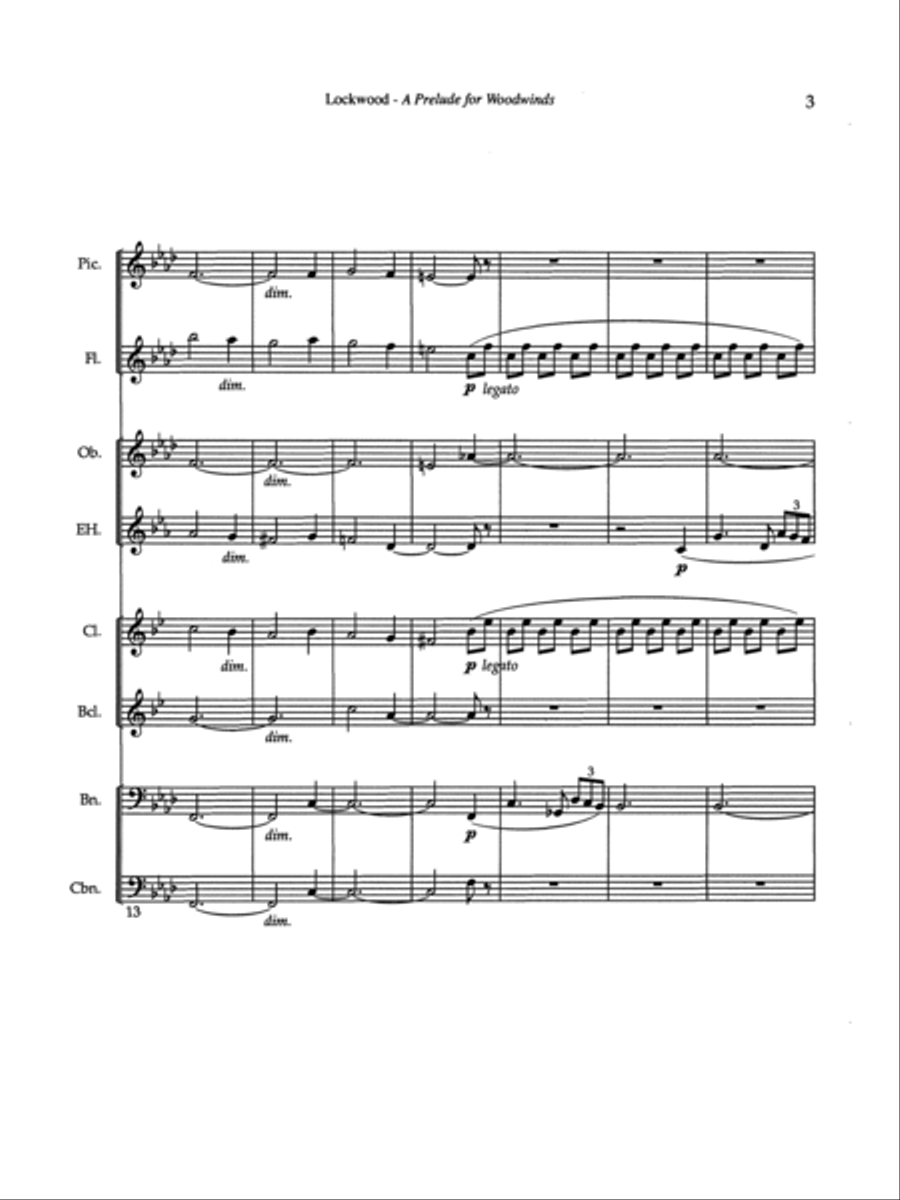 A Prelude for Woodwinds Woodwind Ensemble scores gallery preview page 5