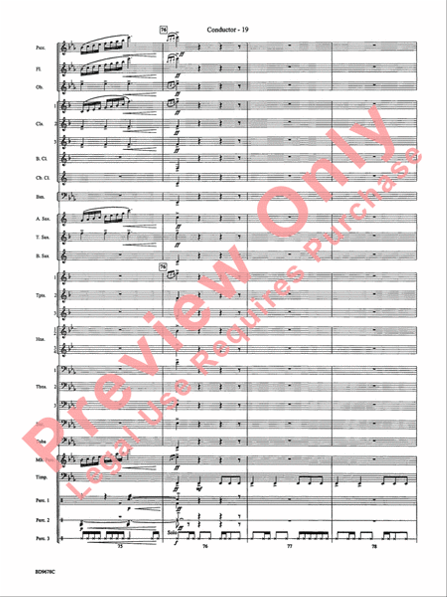 Through the Vulcan's Eye Concert Band scores gallery preview page 22