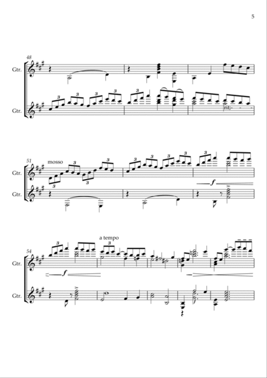 Premiere Arabesque (Guitar Duet) Guitar Ensemble scores gallery preview page 5