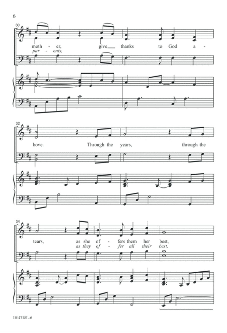 Rise Up and Call Her Blessed 4-Part scores gallery preview page 6