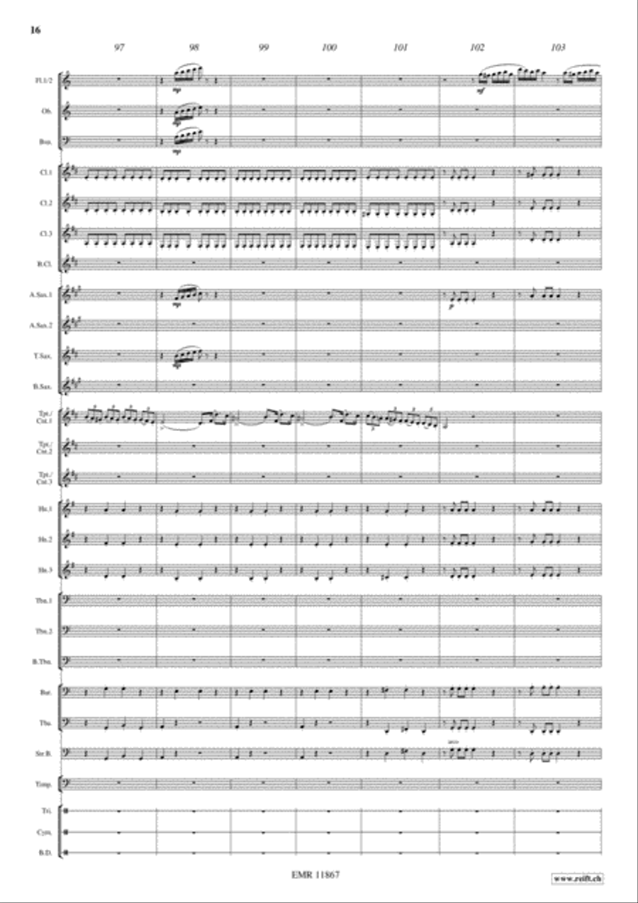 L'Italiana in Algeri Concert Band scores gallery preview page 17