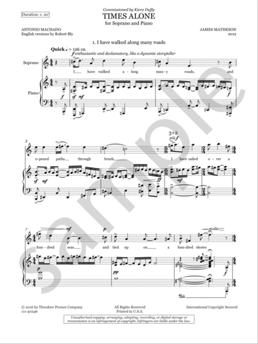 Times Alone Times Alone Chamber Music scores gallery preview page 3