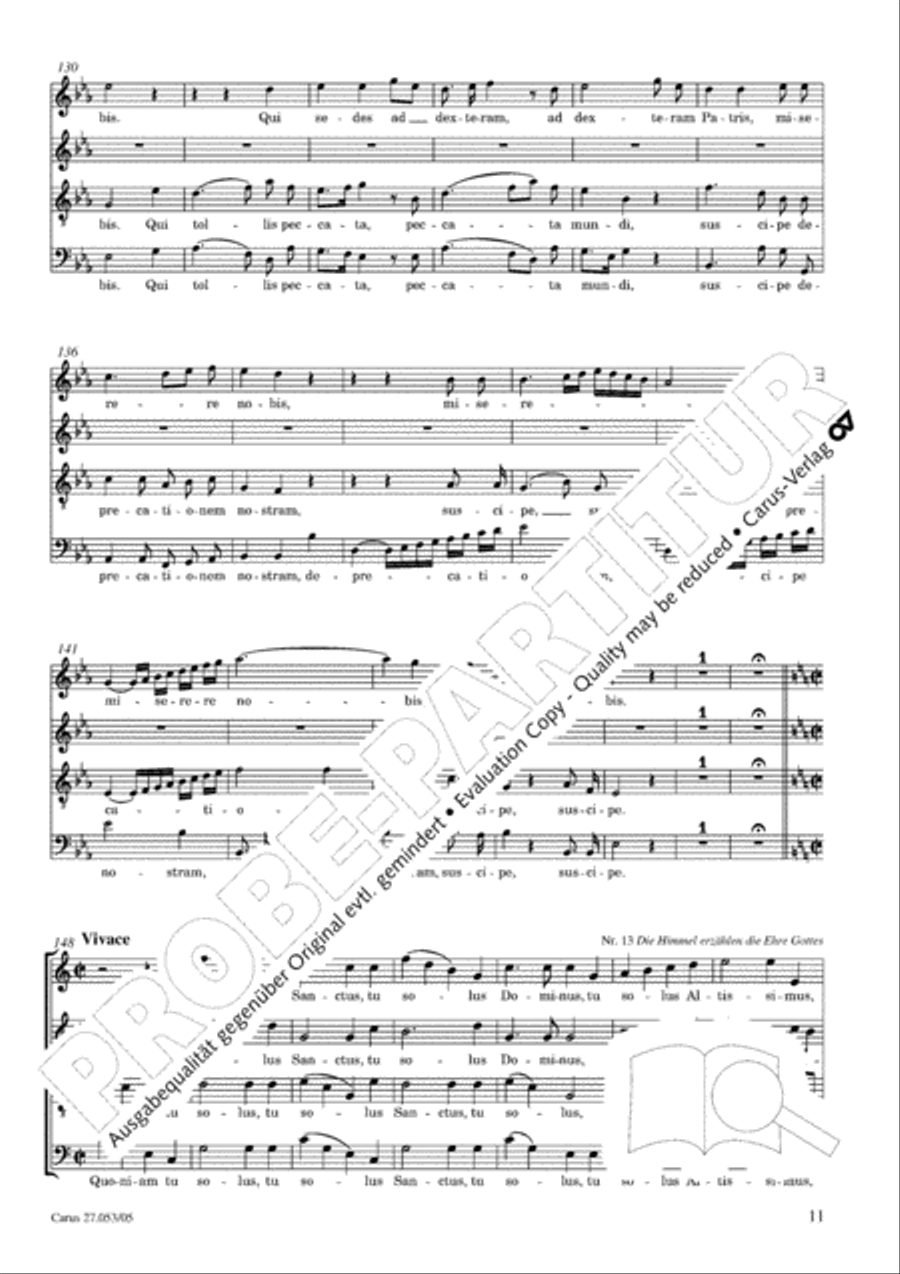 Creation Mass in A-major after Joseph Haydn (Schopfungsmesse in A nach Joseph Haydn) 4-Part scores gallery preview page 12
