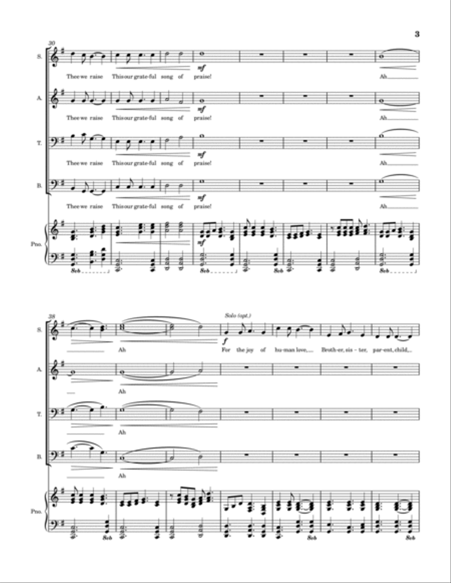 For The Beauty Of The Earth Voice scores gallery preview page 3