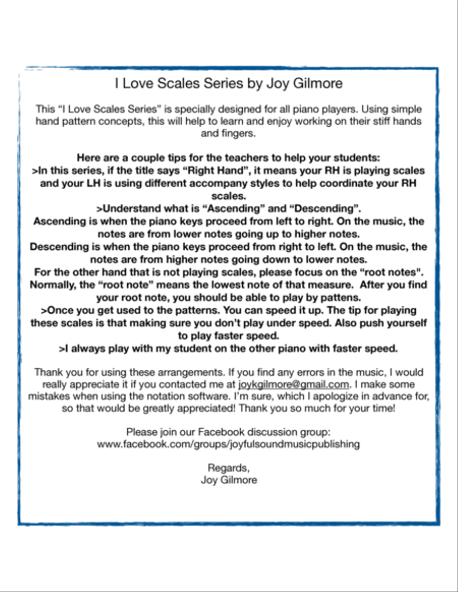 I Love Scales in C Major for the Left Hand Exercise 06 Piano Method scores gallery preview page 3