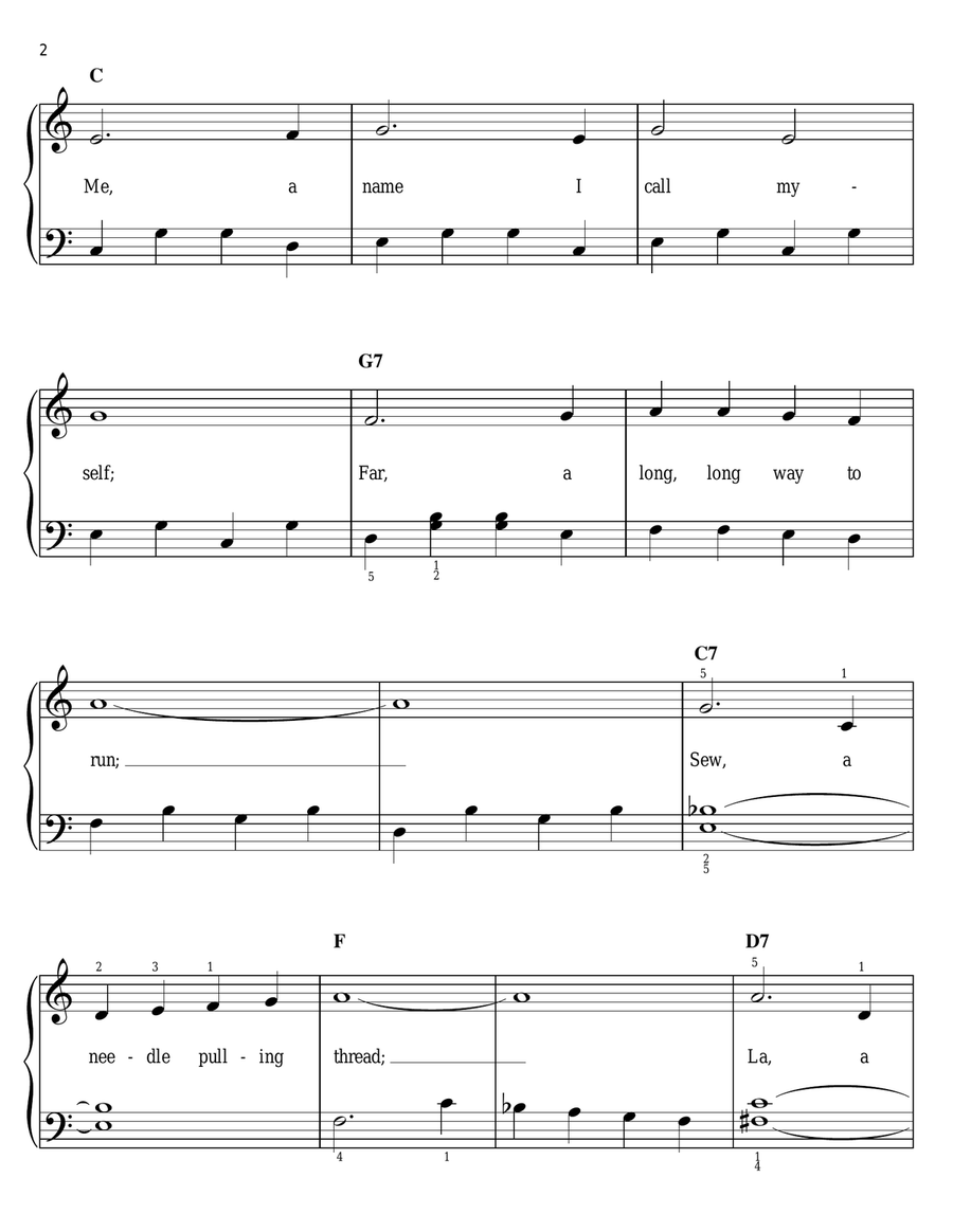 Do-Re-Mi (from The Sound of Music) Easy Piano scores gallery preview page 2