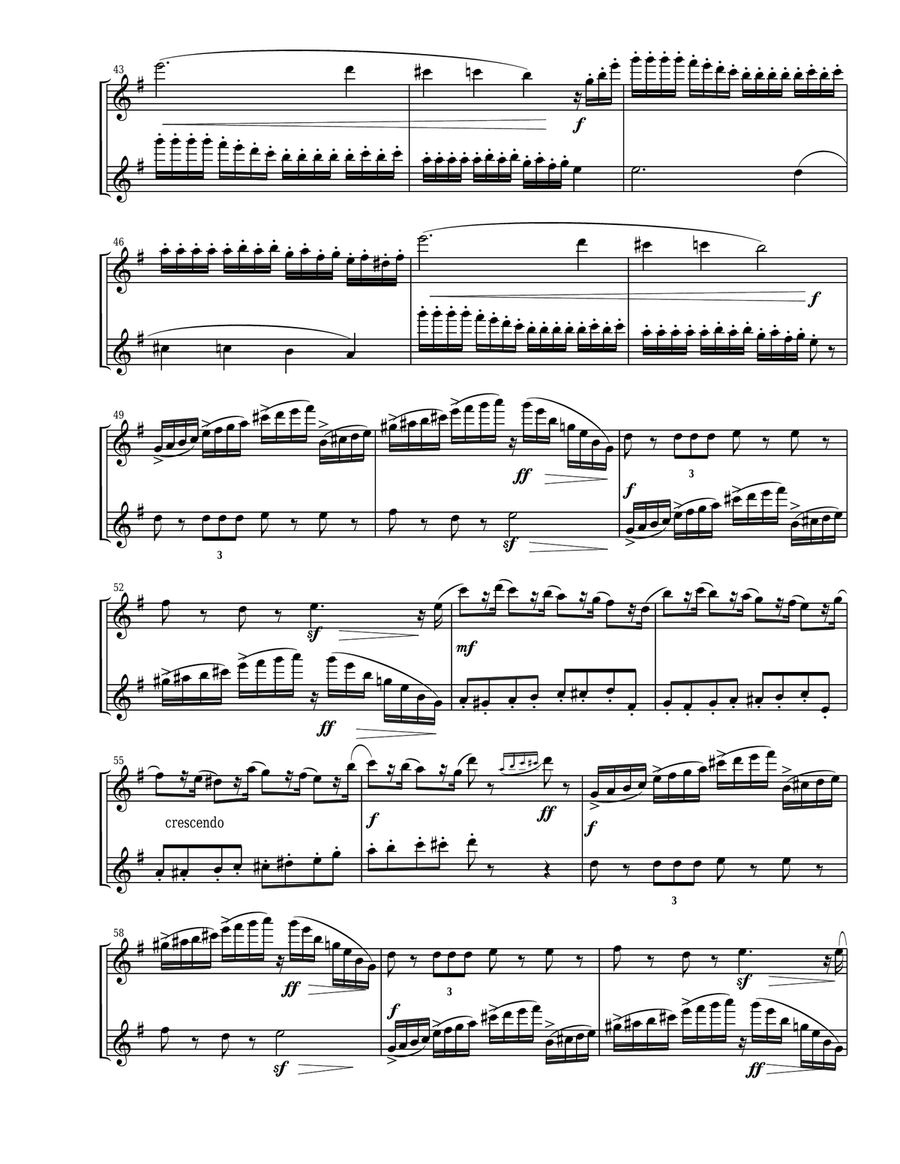 3 Pieces from The Nutcracker for Flute Duet Flute Duet scores gallery preview page 3