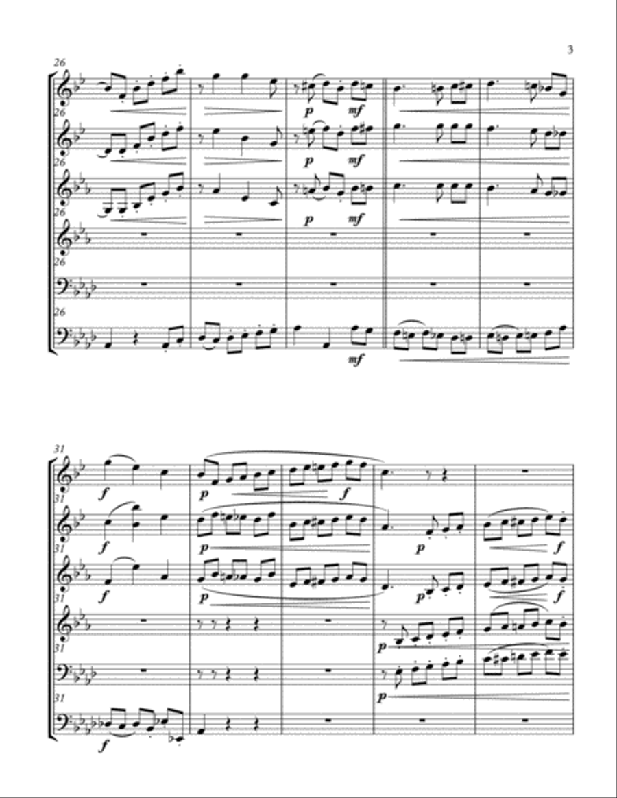 Ramsoe Brass Quartet No 3, 3rd mvt Brass Quartet scores gallery preview page 4