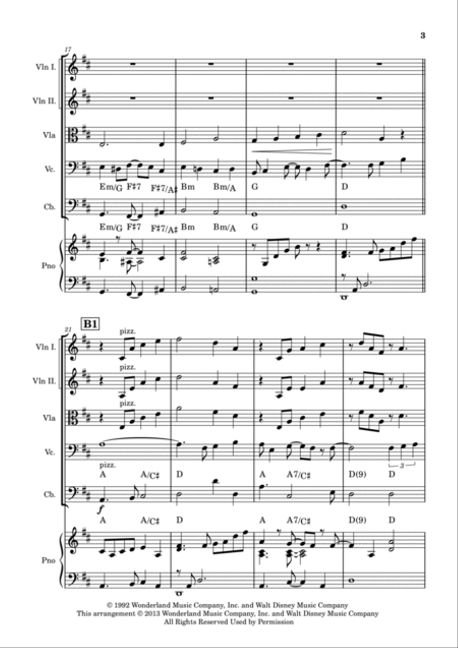 A Whole New World A Whole New World String Quintet scores gallery preview page 3