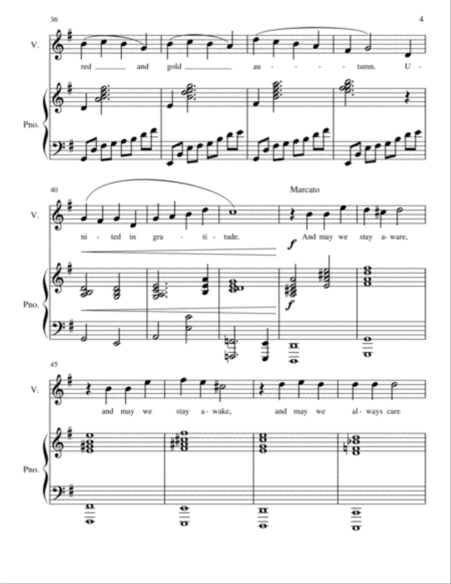 United in Gratitude United in Gratitude Unison Choir scores gallery preview page 4