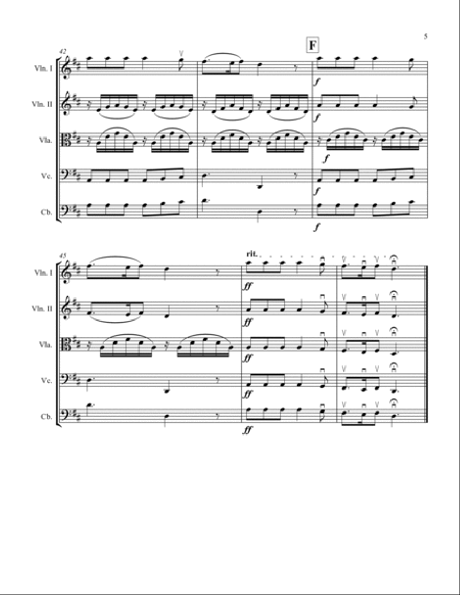 Blow the Man Down String Orchestra scores gallery preview page 5