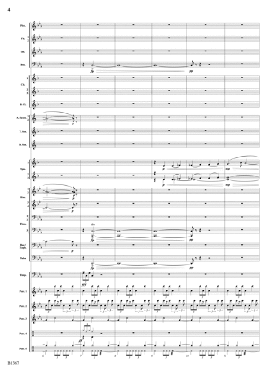 Month of the Cold Moon: Score Concert Band scores gallery preview page 4