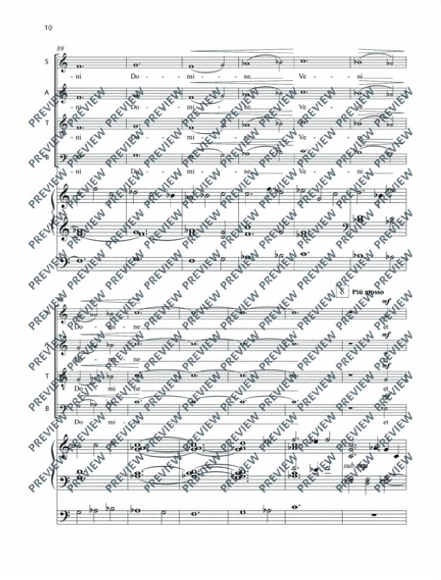 Veni Domine 4-Part scores gallery preview page 11