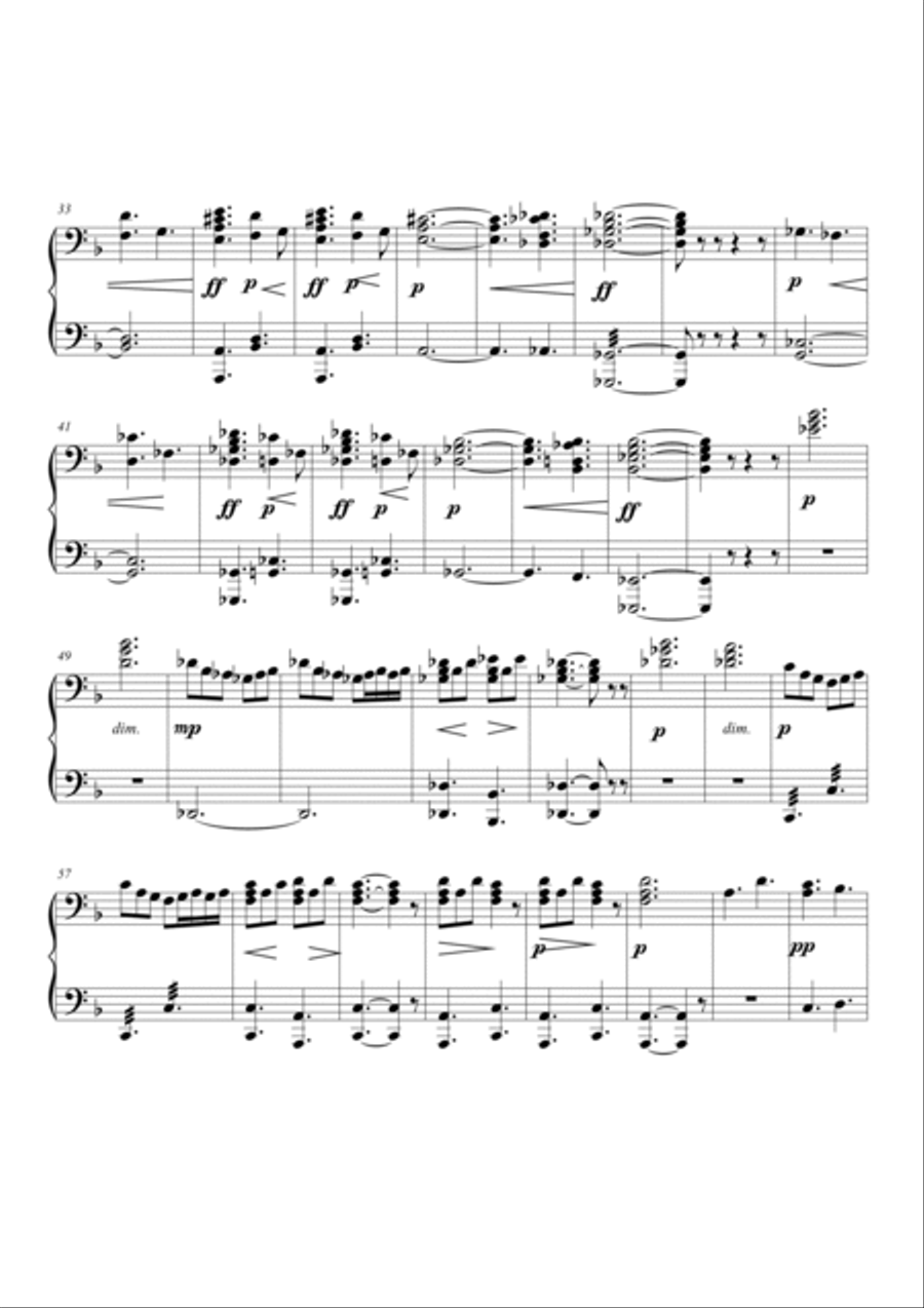 Morning Mood. Piano 4 hands (this part is only piano 2) Piano Duet scores gallery preview page 2