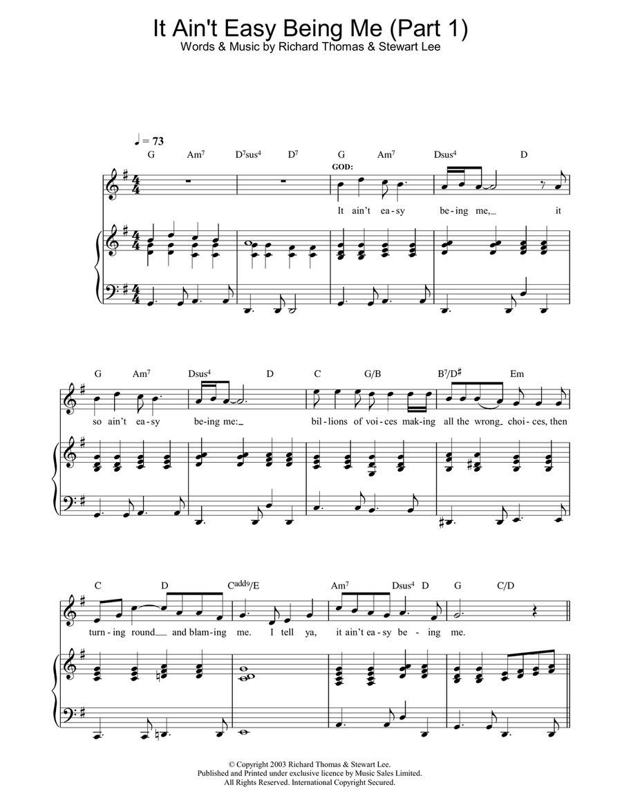 It Ain't Easy Being Me (Part 1) (from Jerry Springer The Opera)