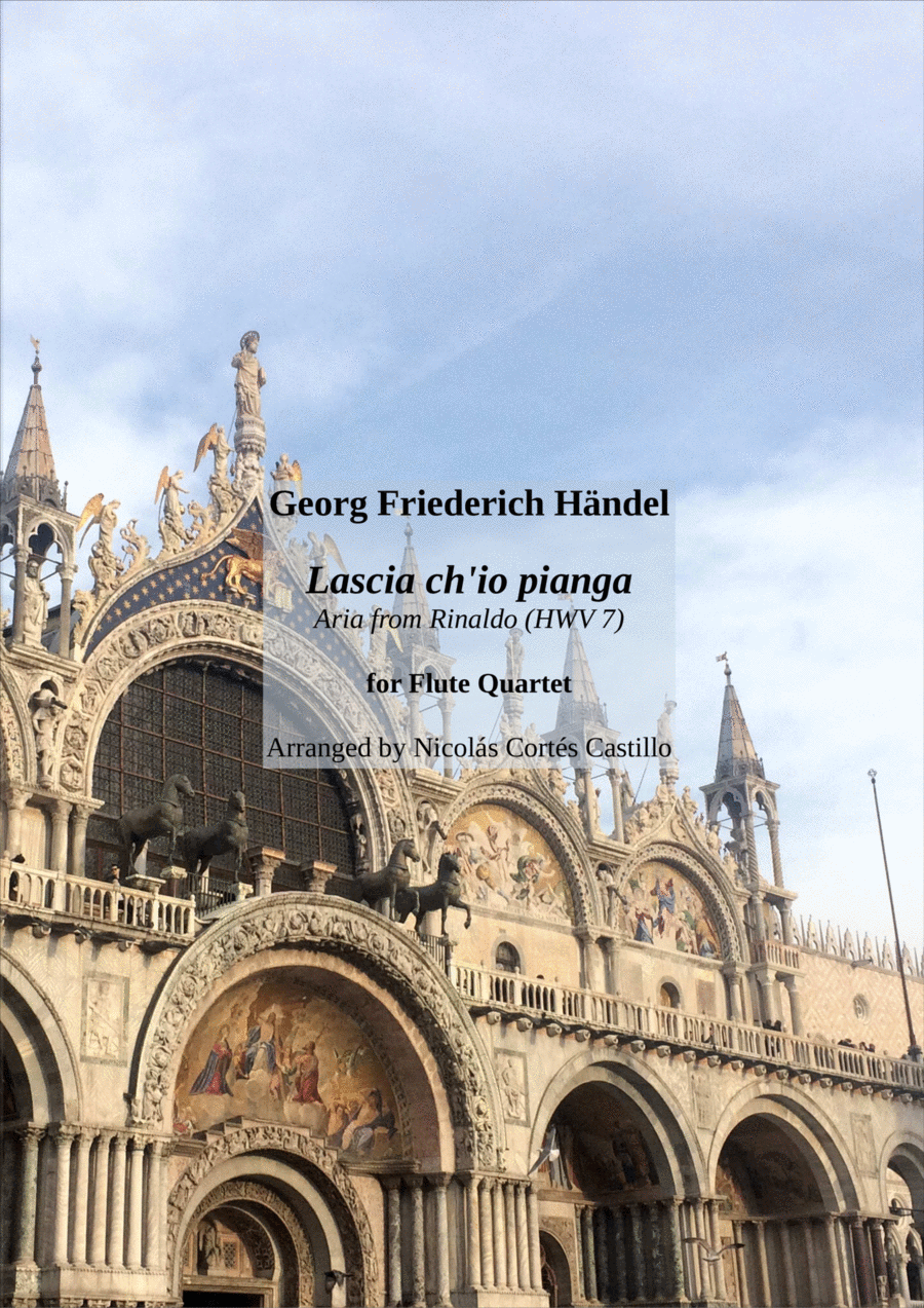 Handel - Lascia ch'io pianga - Flute Quartet Flute Quartet scores gallery preview page 1