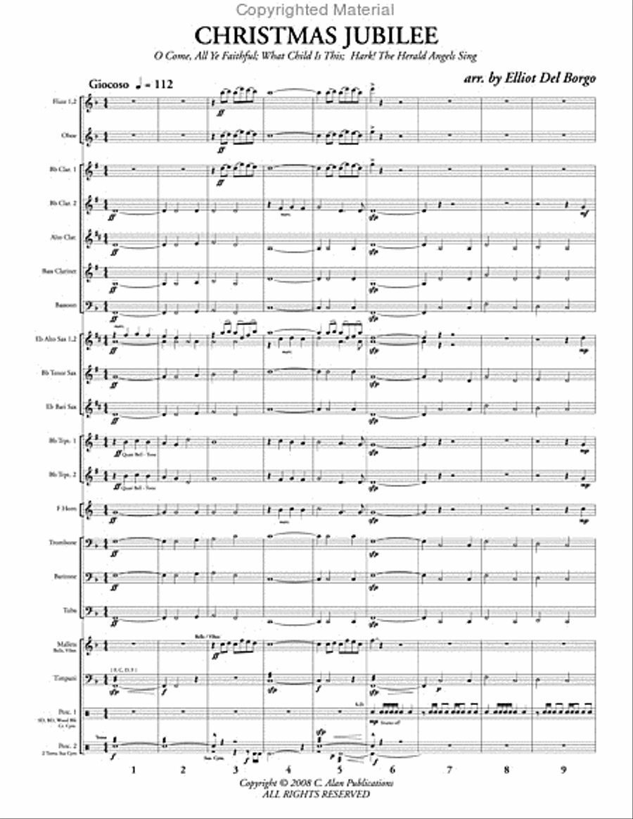 Christmas Jubilee Concert Band scores gallery preview page 2