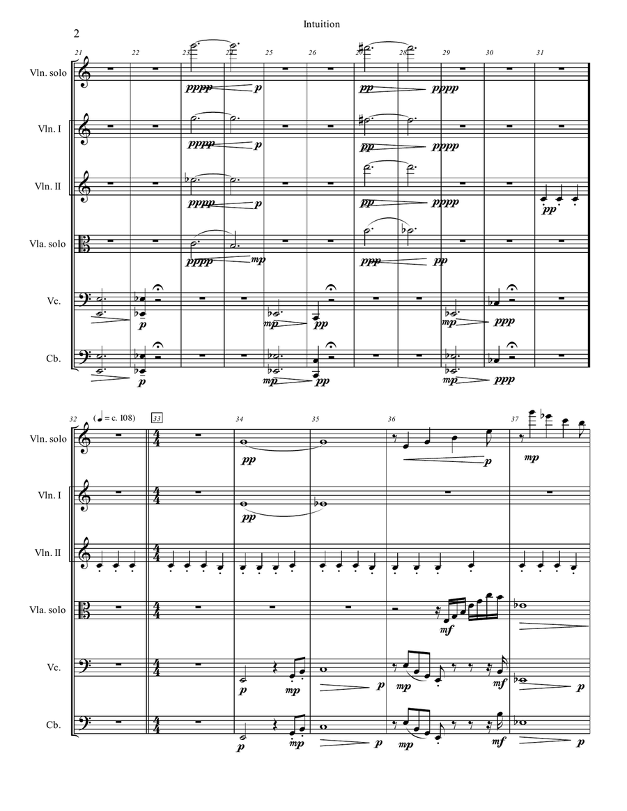 Intuition “Uncertainty” String Orchestra scores gallery preview page 3