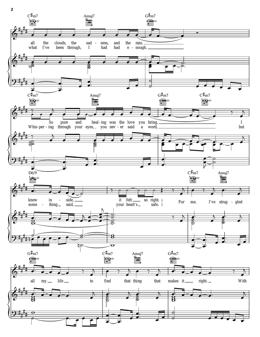 Again Piano, Vocal, Guitar scores gallery preview page 2