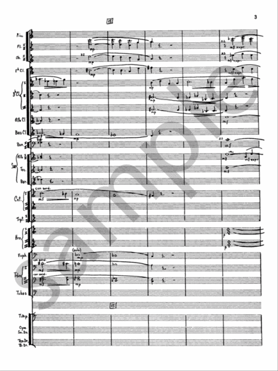 Serenade For Band Serenade For Band Concert Band scores gallery preview page 7