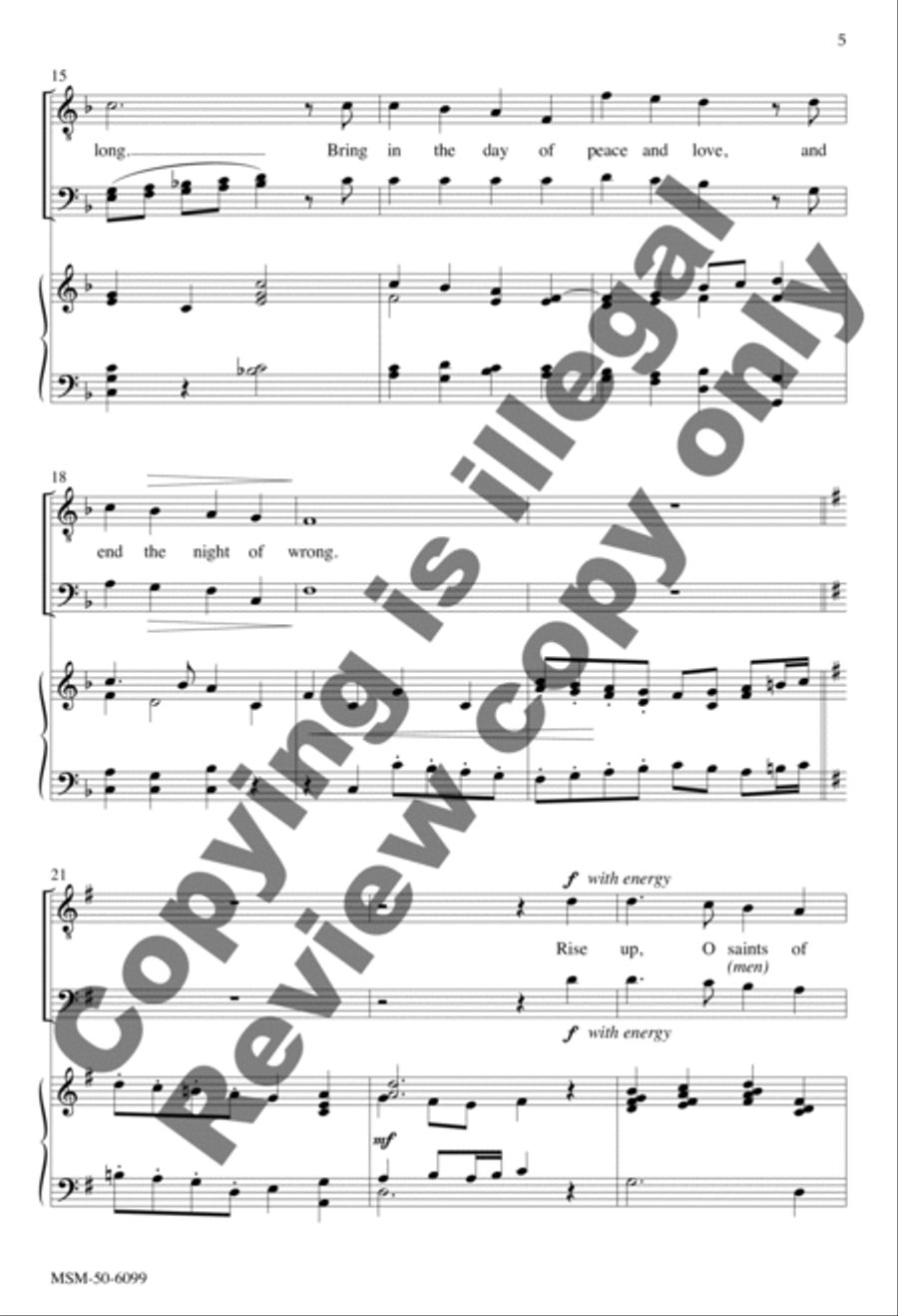 Rise Up, O Saints of God (Rise Up, O Men of God) TTBB scores gallery preview page 4