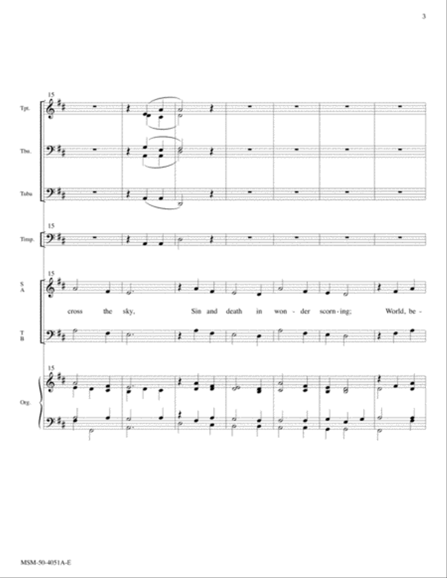 Now Life Rises in the Morning Choir scores gallery preview page 3