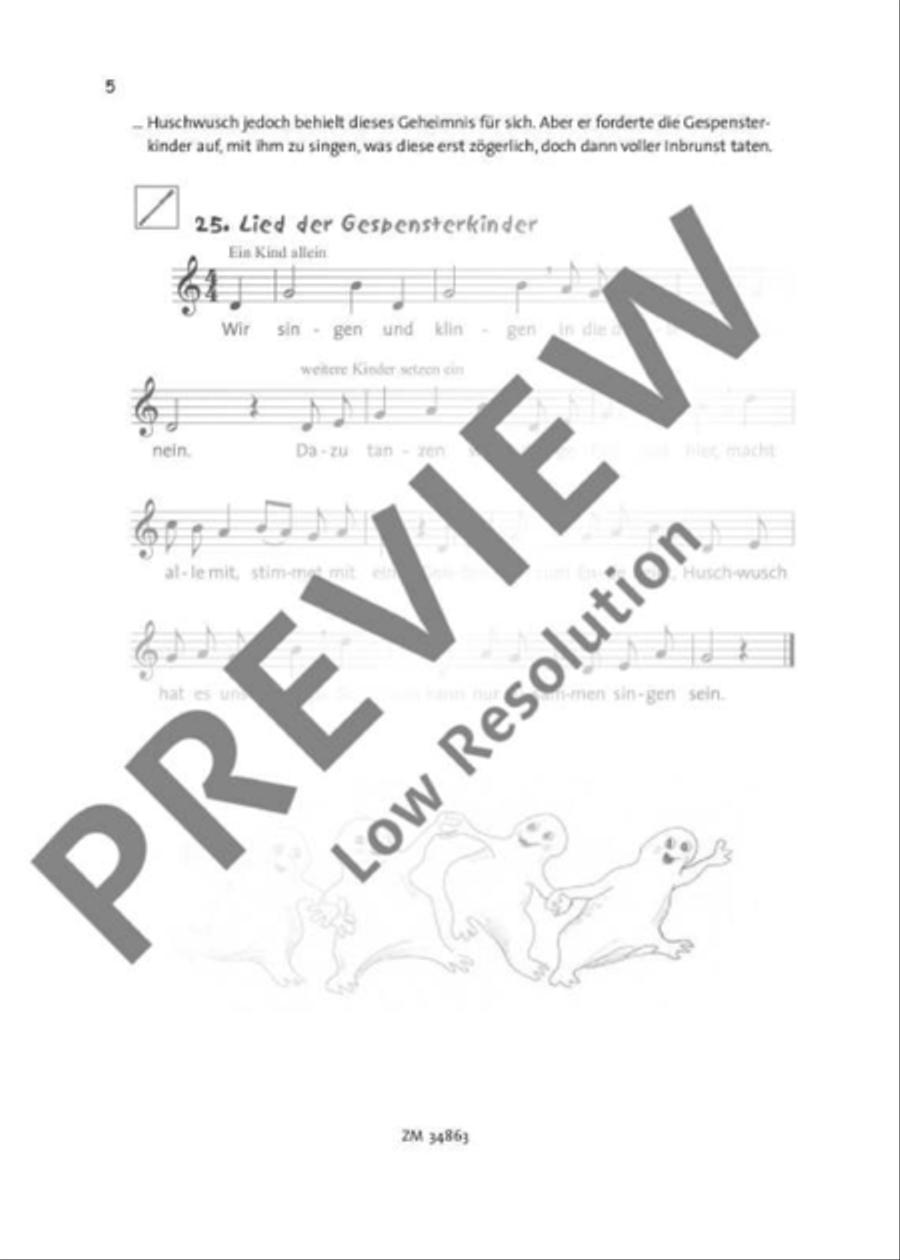 Das kleine Gespenst Huschwusch Recorder scores gallery preview page 6