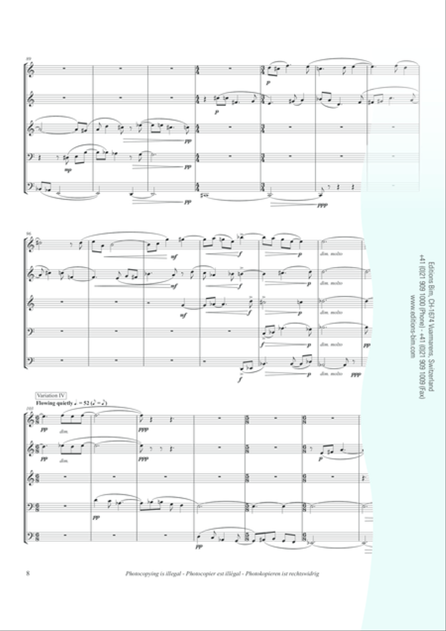 Delineations Brass Quintet scores gallery preview page 7