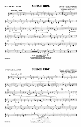 Book cover for Sleigh Ride: Optional Bb Clarinet