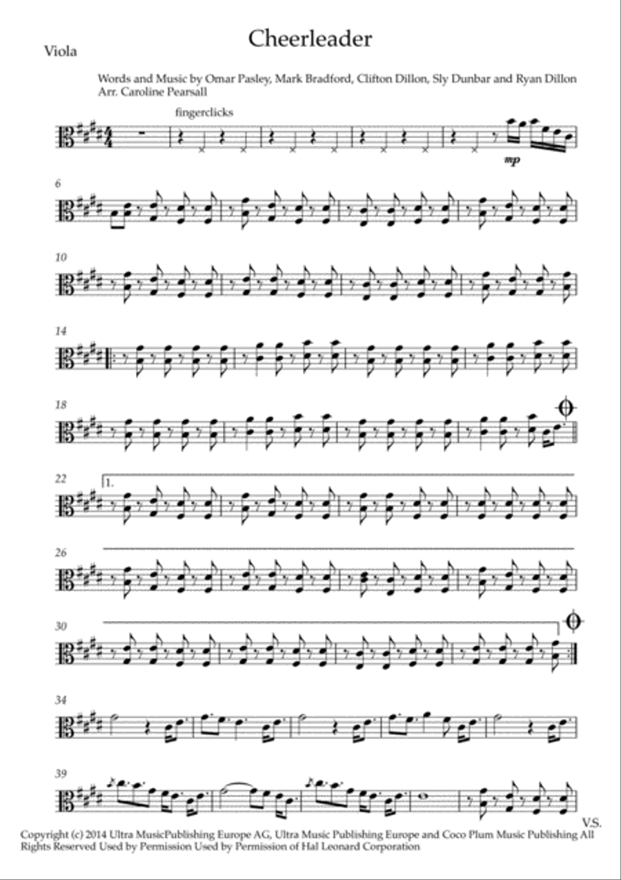 Cheerleader Cheerleader String Trio scores gallery preview page 1