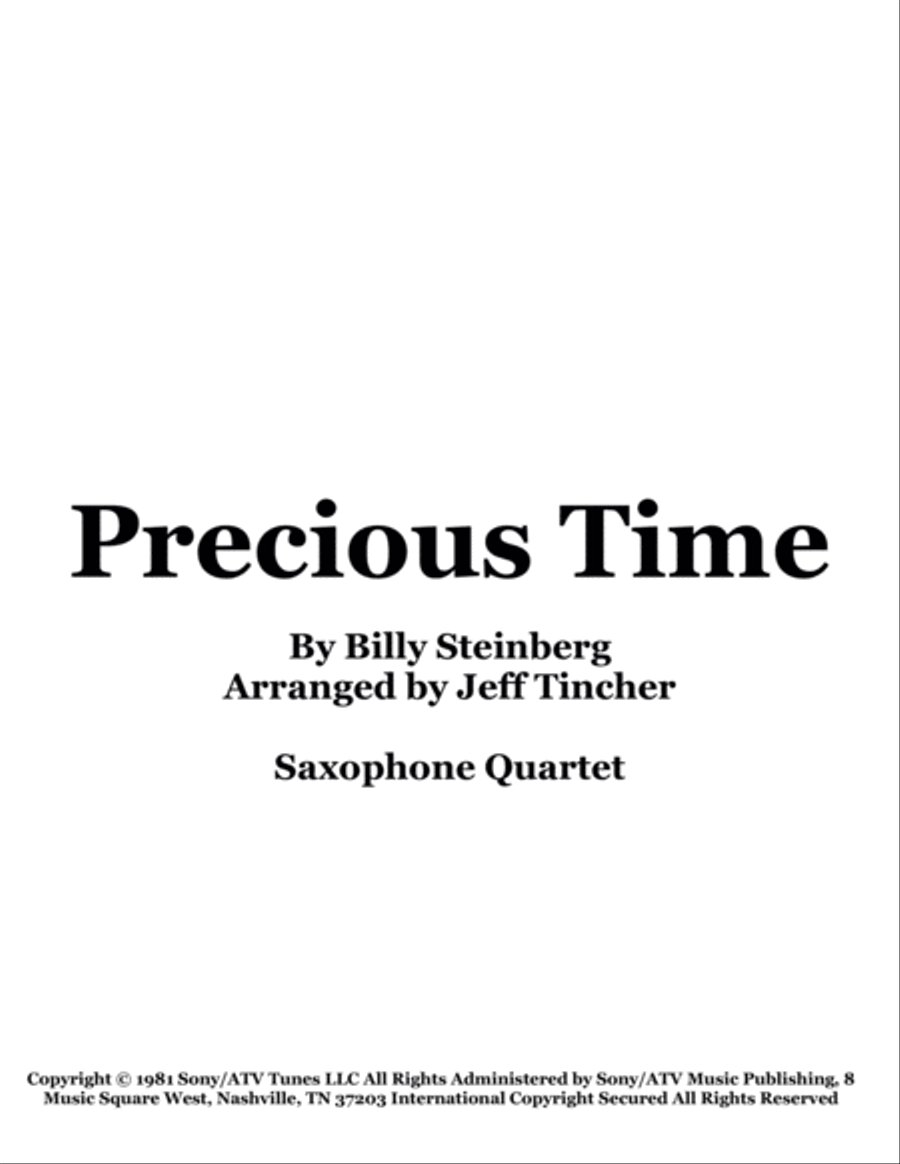 Precious Time Woodwind Quartet scores gallery preview page 1