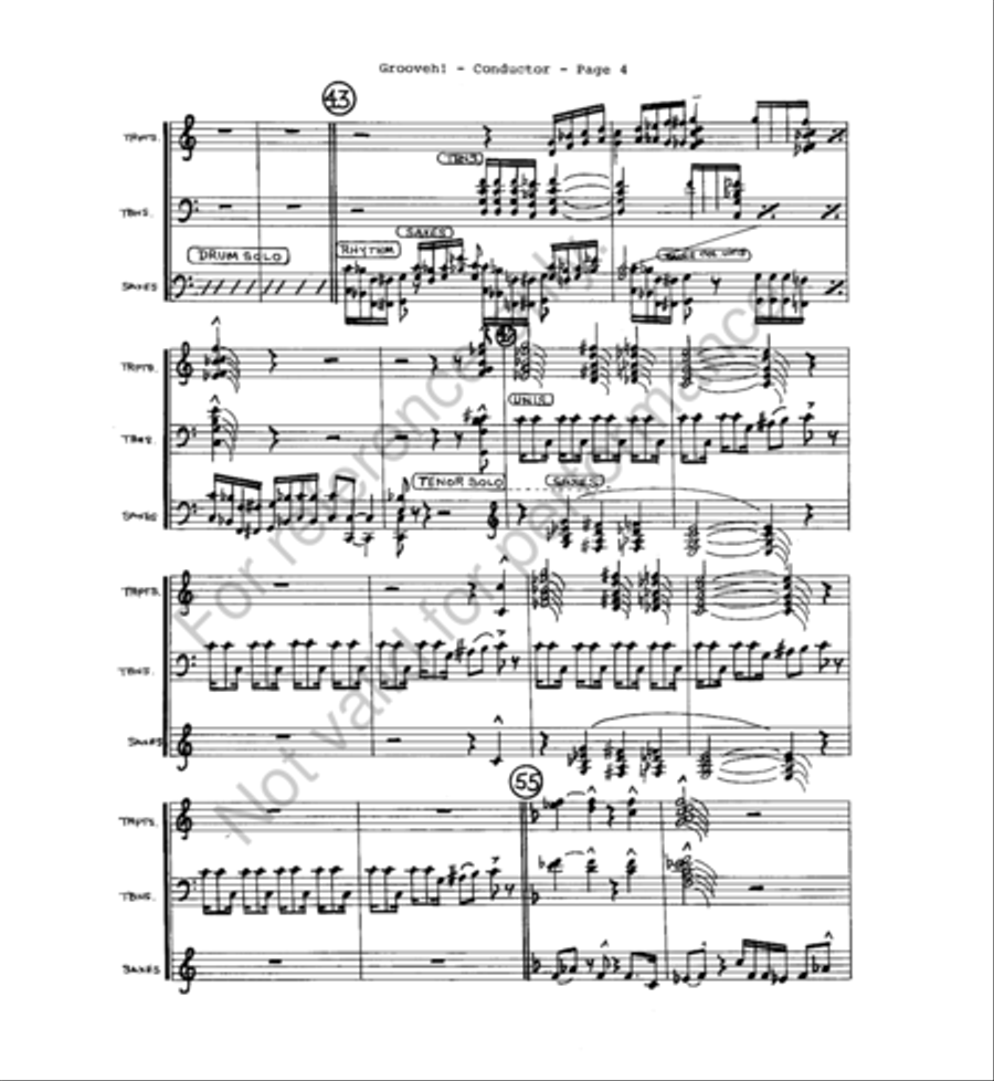 Grooveh! Grooveh! Jazz Ensemble scores gallery preview page 5
