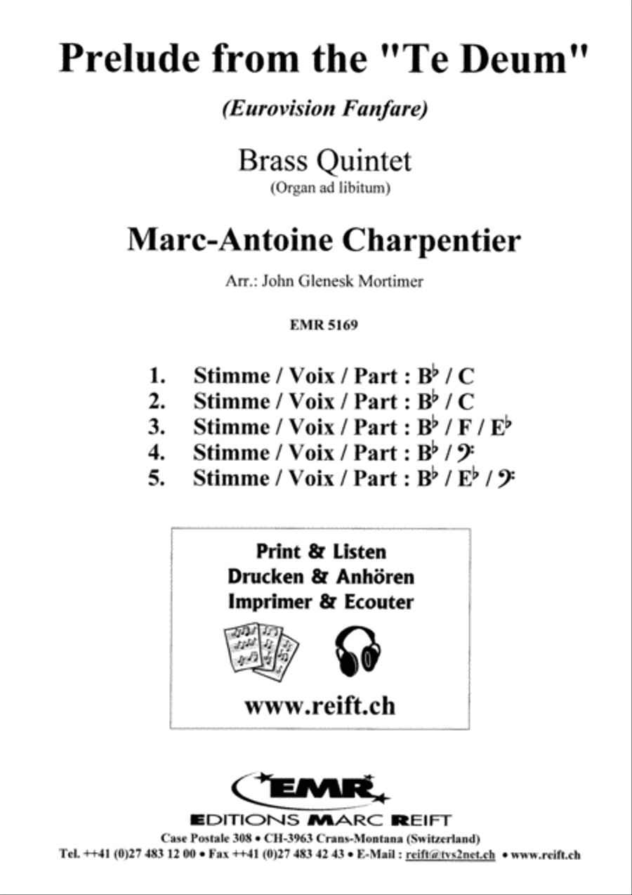 Prelude from the Te Deum Brass Ensemble scores gallery preview page 2
