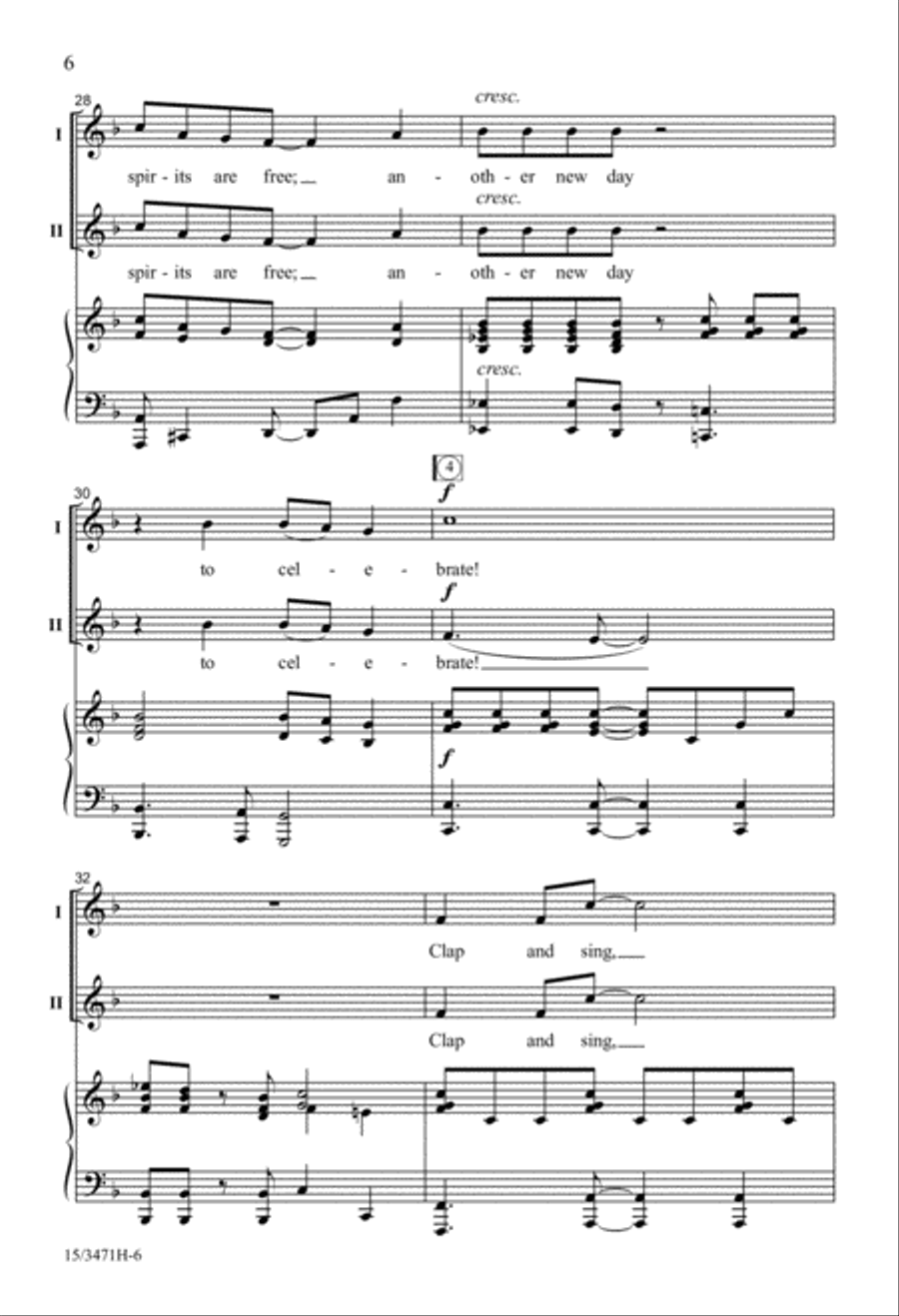 Clap and Sing, Join Together! 2-Part scores gallery preview page 6