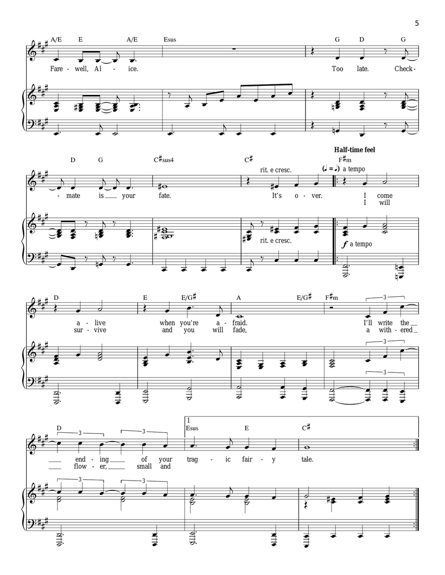 I Will Prevail I Will Prevail Piano, Vocal scores gallery preview page 5
