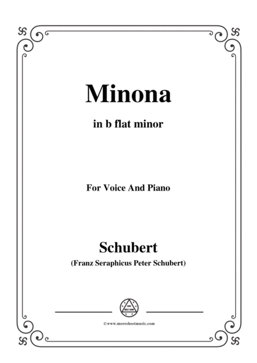 Schubert-Minona,in b flat minor,for Voice&Piano image number null