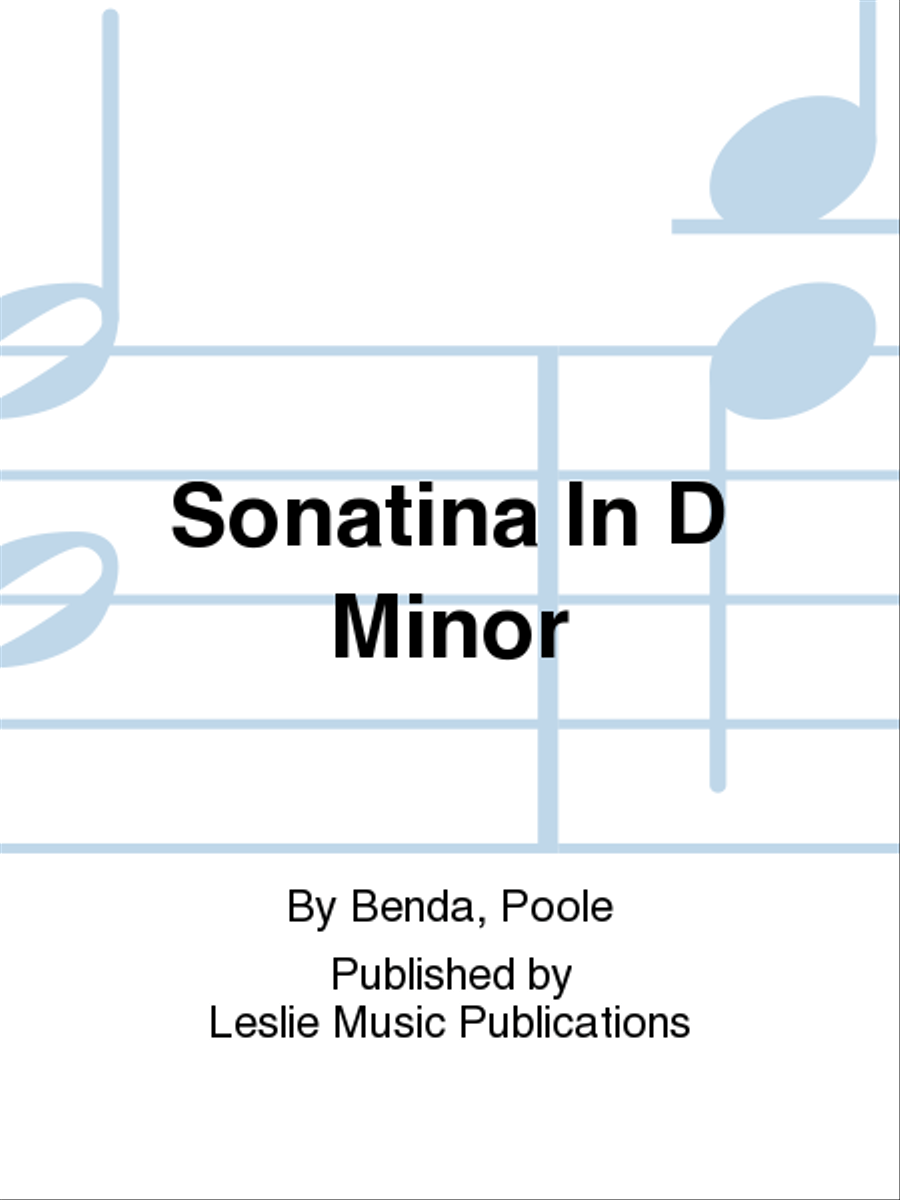 Sonatina In D Minor Piano Solo scores gallery preview page 1