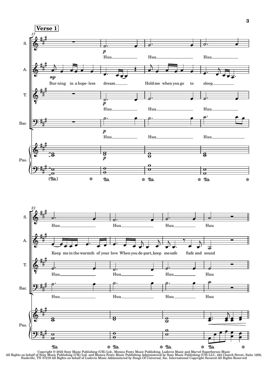 Lift Me Up 4-Part scores gallery preview page 5
